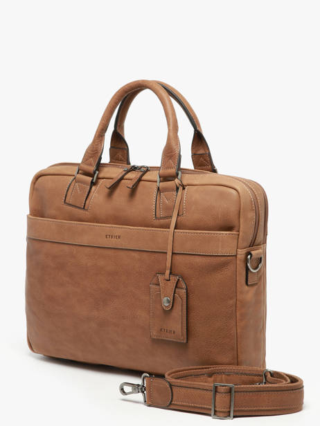 Porte-documents Spider 2 Compartiments + Pc 15'' Cuir Etrier Marron spider ESPI8022 vue secondaire 2